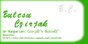 bulcsu czirjak business card